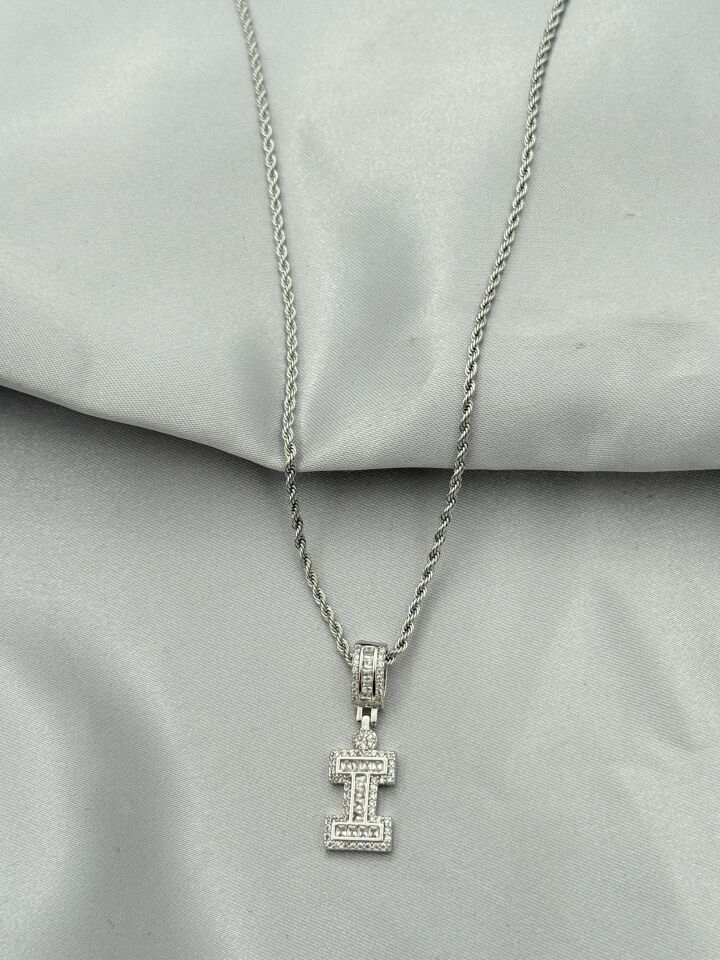Çelik Harf Kolye 60cm // KOLYE-5437