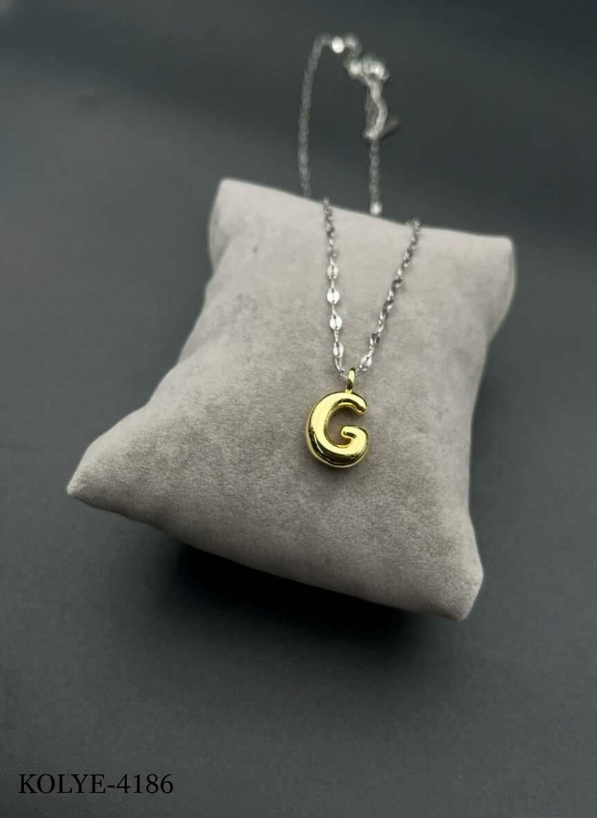 Çelik Harf Kolye (G) // KOLYE-4186