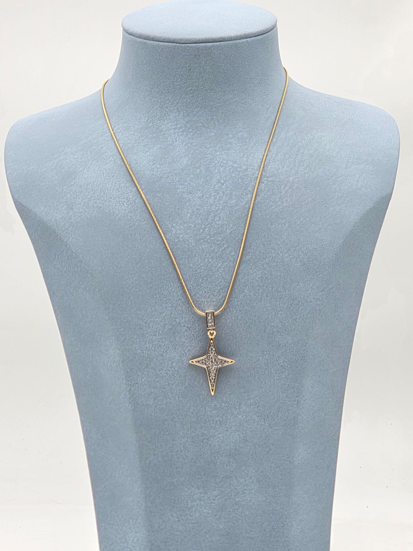 Çelik Çift Renk Kolye 45cm // KOLYE-5942