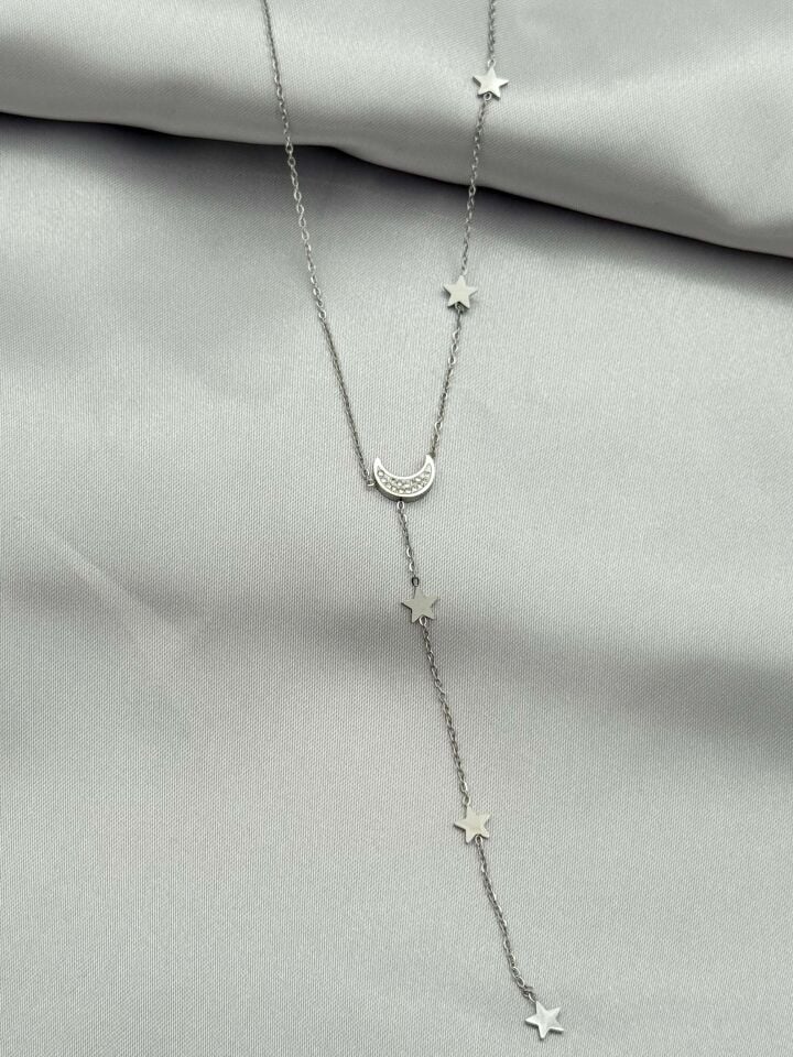 Stahl Y Halskette 45cm // NECKLACE-4953