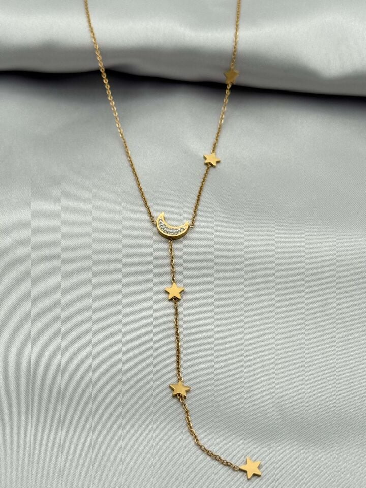 Stahl Y Halskette 45cm // NECKLACE-4954