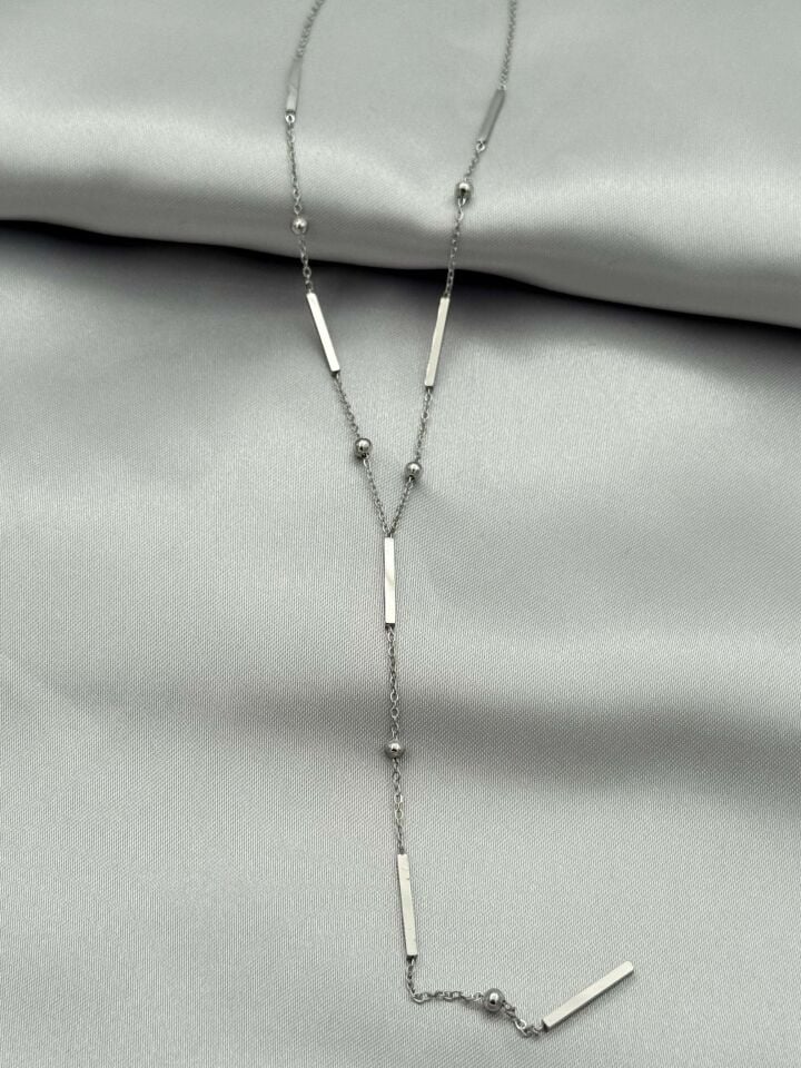 Stahl Y Halskette 45cm // NECKLACE-4957