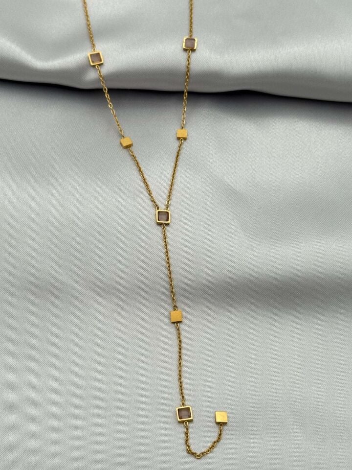 Steel Y Necklace 45cm // NECKLACE-4958
