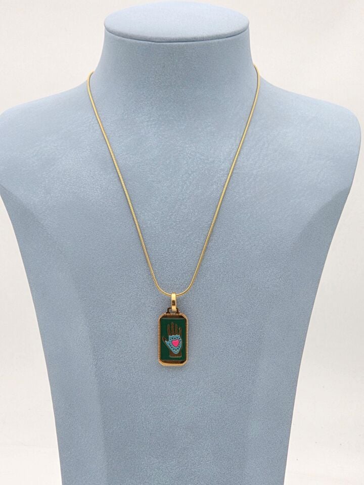 Tarot-Halskette aus Stahl, 45 cm //NECKLACE-5948