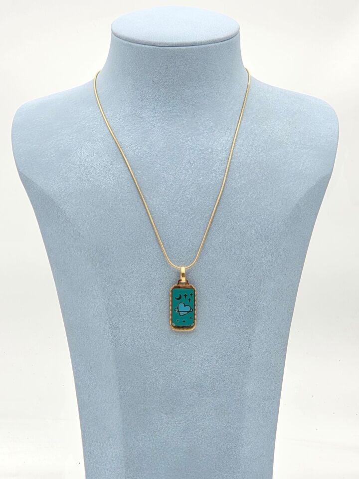 Tarot-Halskette aus Stahl, 45 cm //NECKLACE-5949