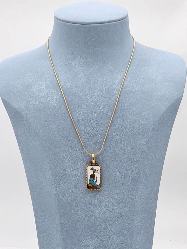 Tarot-Halskette aus Stahl, 45 cm //NECKLACE-5950