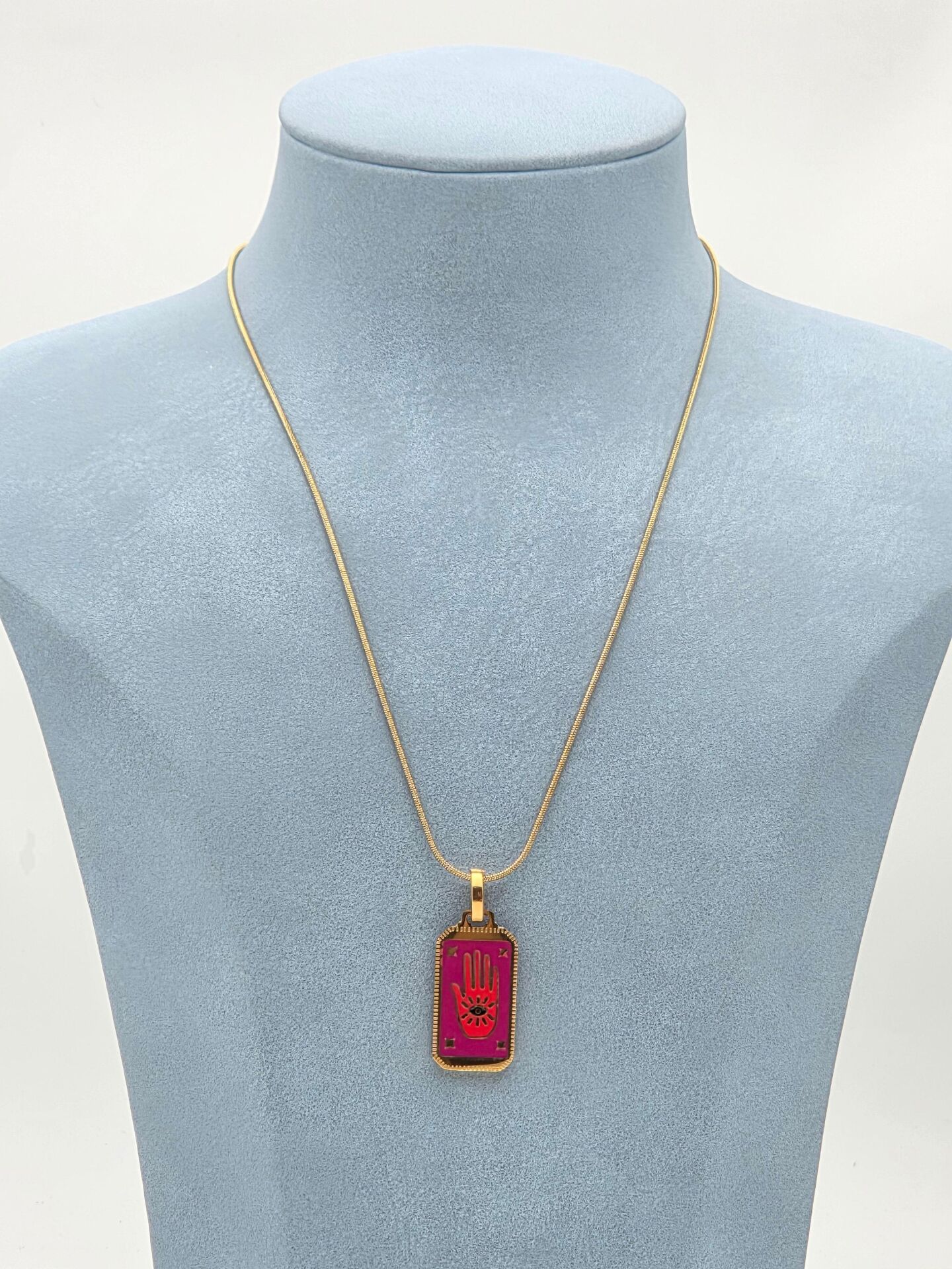 Tarot-Halskette aus Stahl, 45 cm //NECKLACE-5952