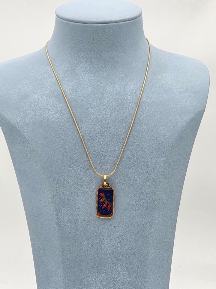Tarot-Halskette aus Stahl, 45 cm //NECKLACE-5953
