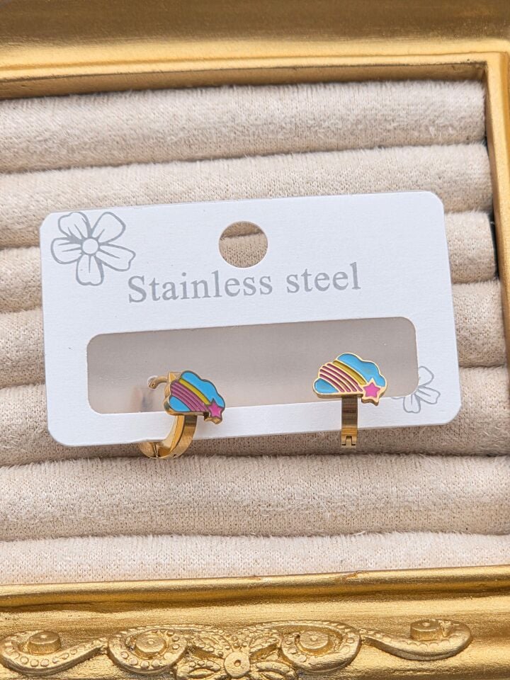 Cerrahi Çelik Çocuk Küpesi // KÜPE-4011