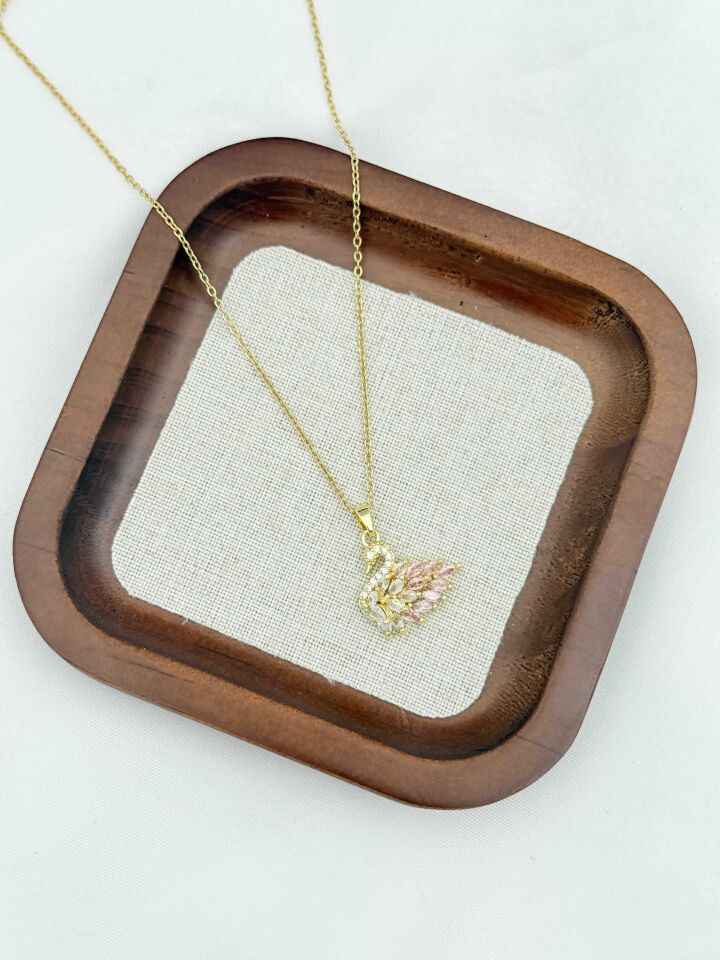 Çelik Kuğu Kolye 45cm // KOLYE-6619