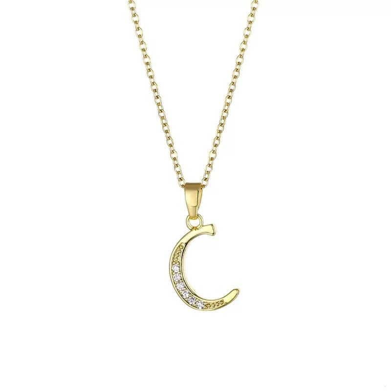 Çelik Harf Kolye 45cm // KOLYE-6624