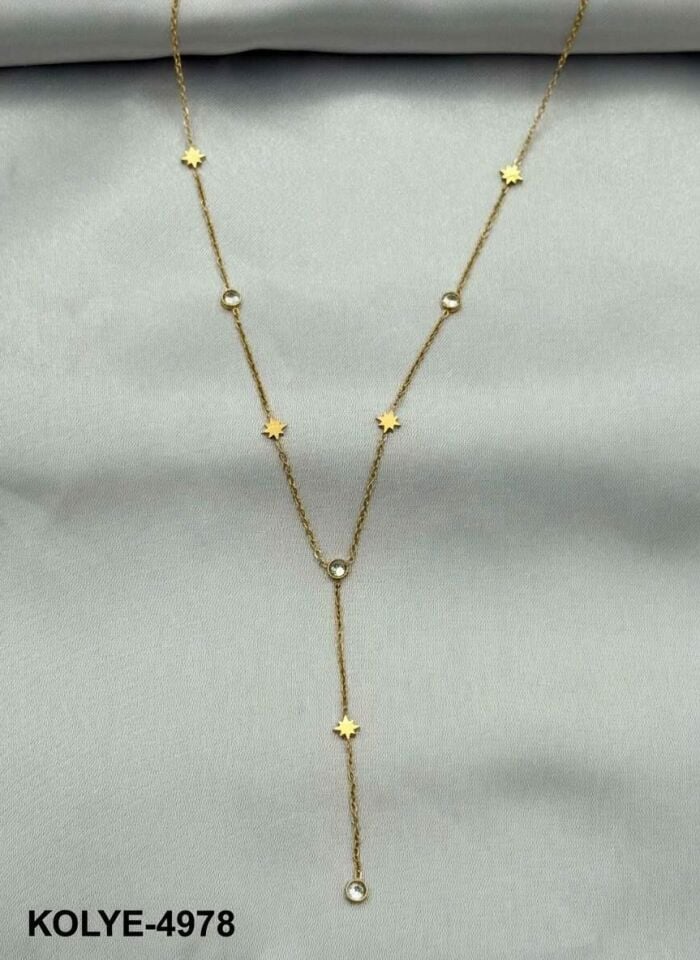 Stahl Y Halskette 45cm // NECKLACE-4978