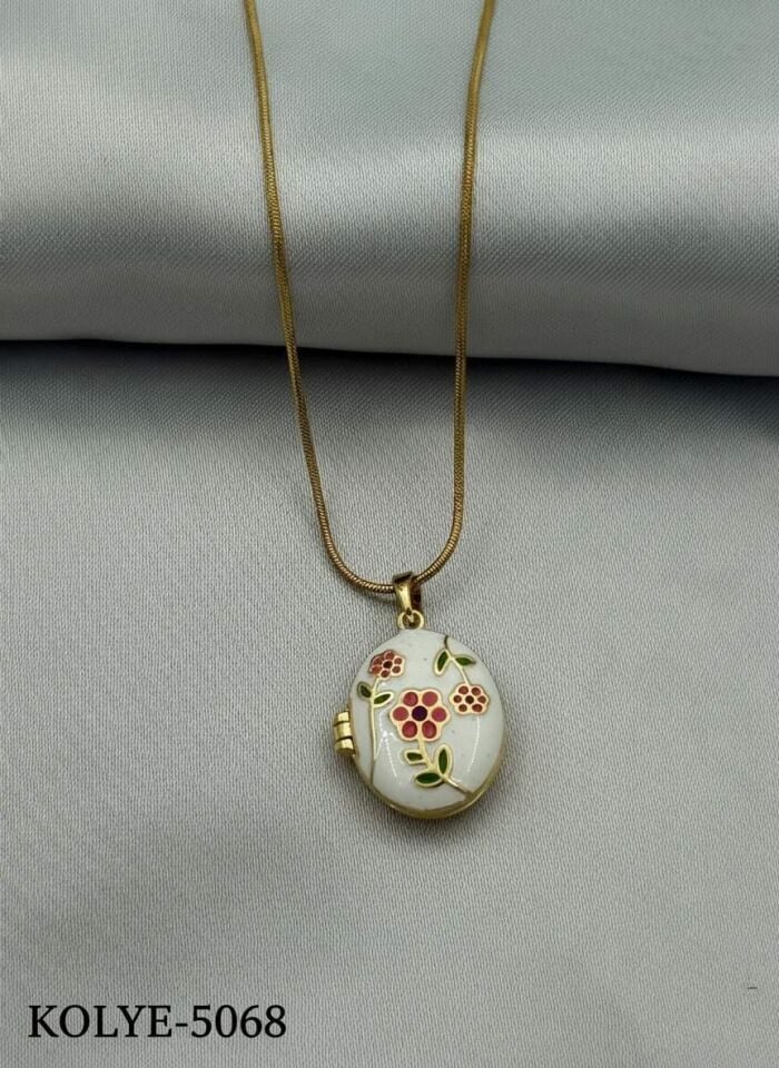 Stahl-Cover-Halskette 45cm // NECKLACE-5068