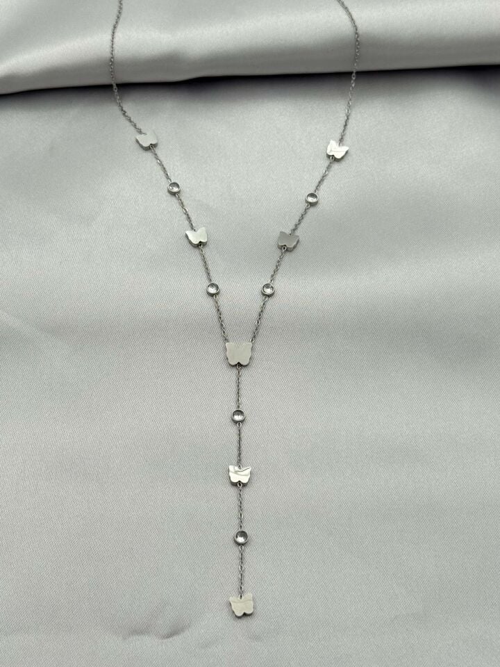 Stahl Y Halskette 45cm // NECKLACE-4986