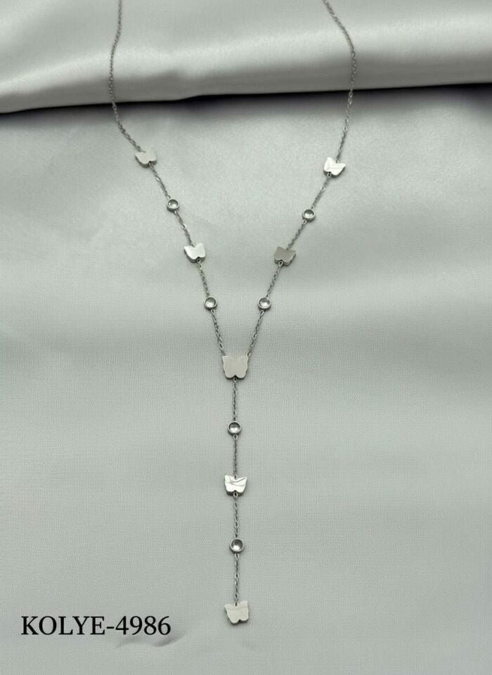 Stahl Y Halskette 45cm // NECKLACE-4986