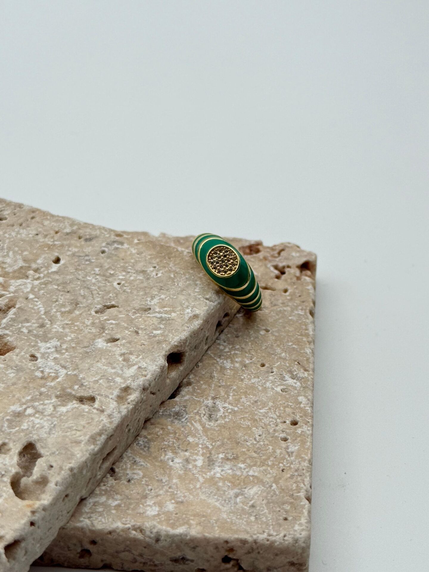 Steel Enamel Ring (Adjustable) // RING-1849