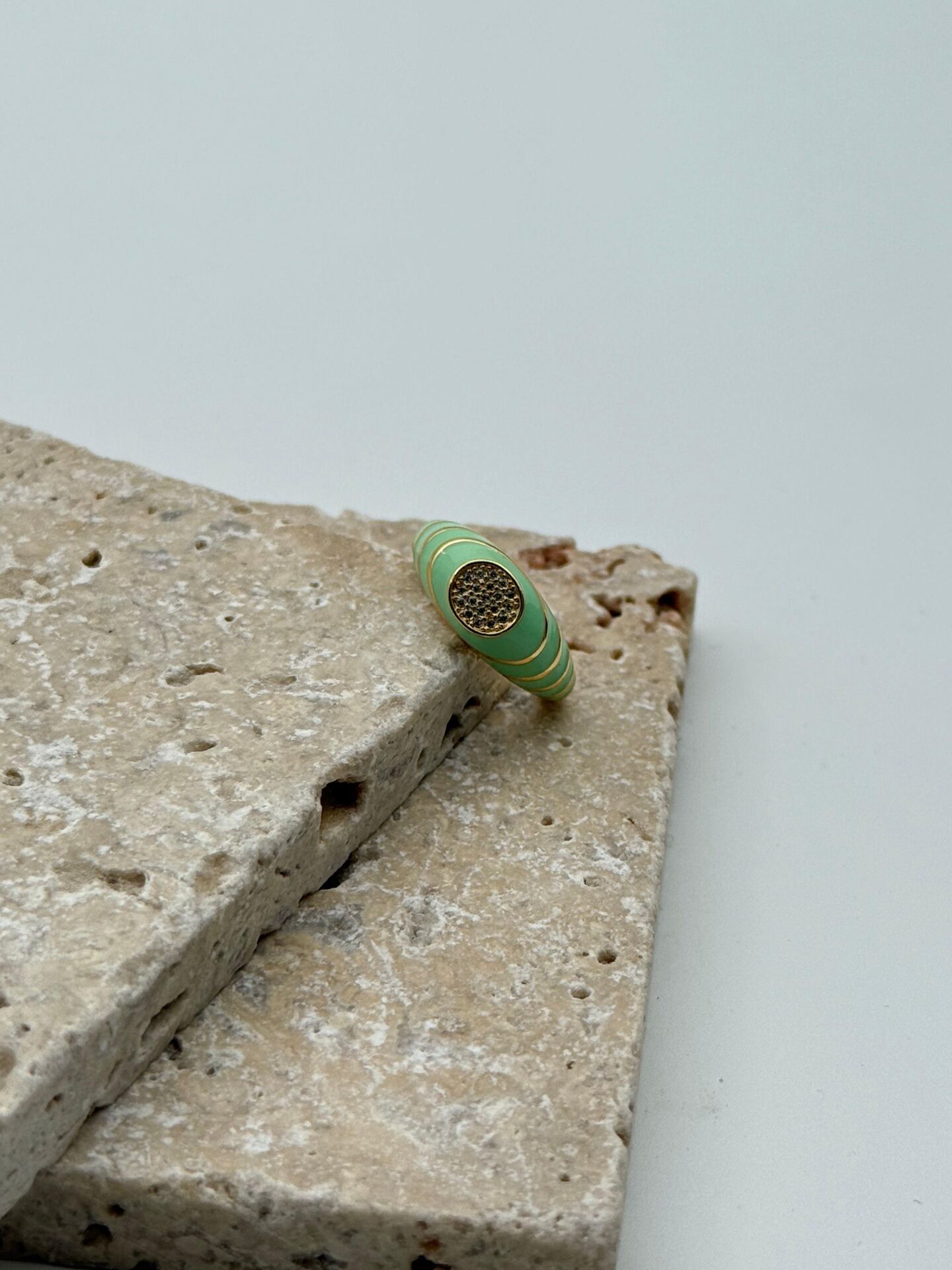 Steel Enamel Ring (Adjustable) // RING-1852