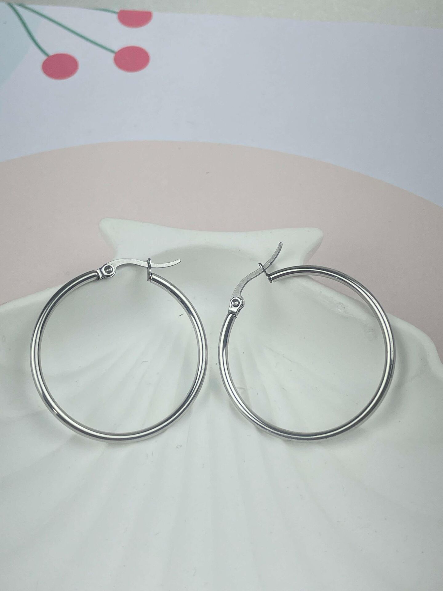 Çelik Halka Küpe 2.5cm // KÜPE-2194