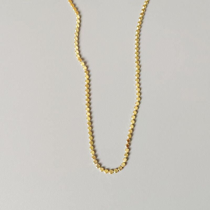 Çelik Ezme Zincir Gold 60cm // KOLYE-4064