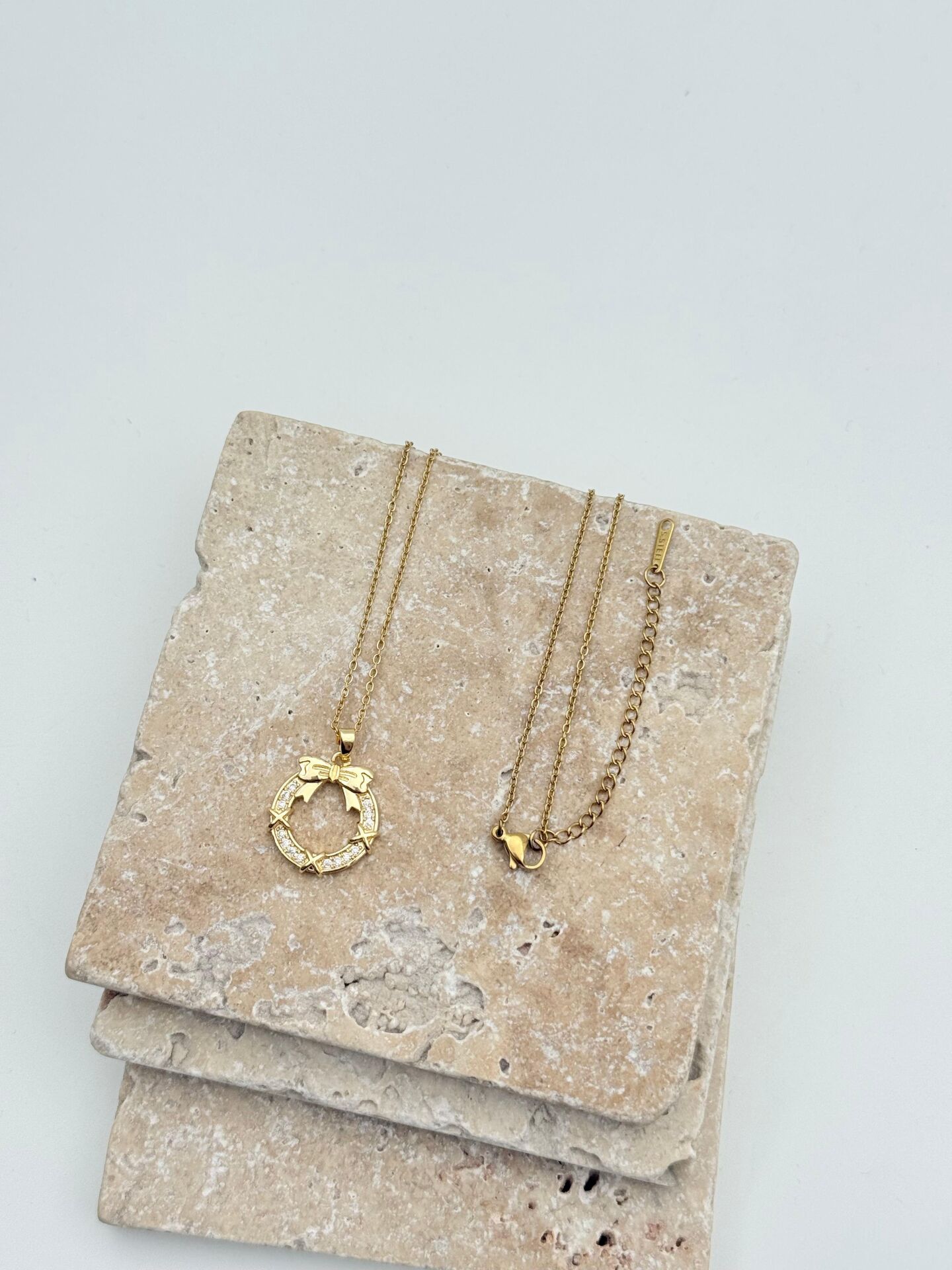 Çelik X Kurdela Kolye 45cm // KOLYE-5716