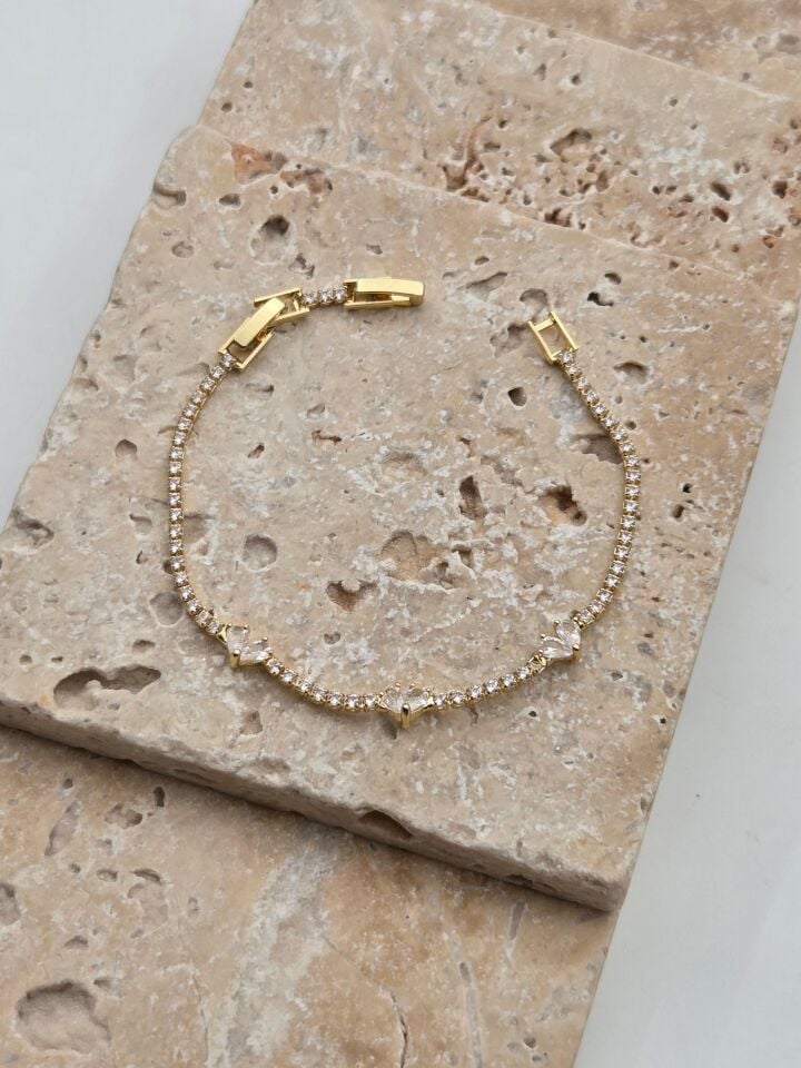 Çelik Motifli Su Yolu Bileklik // BILEK-6396