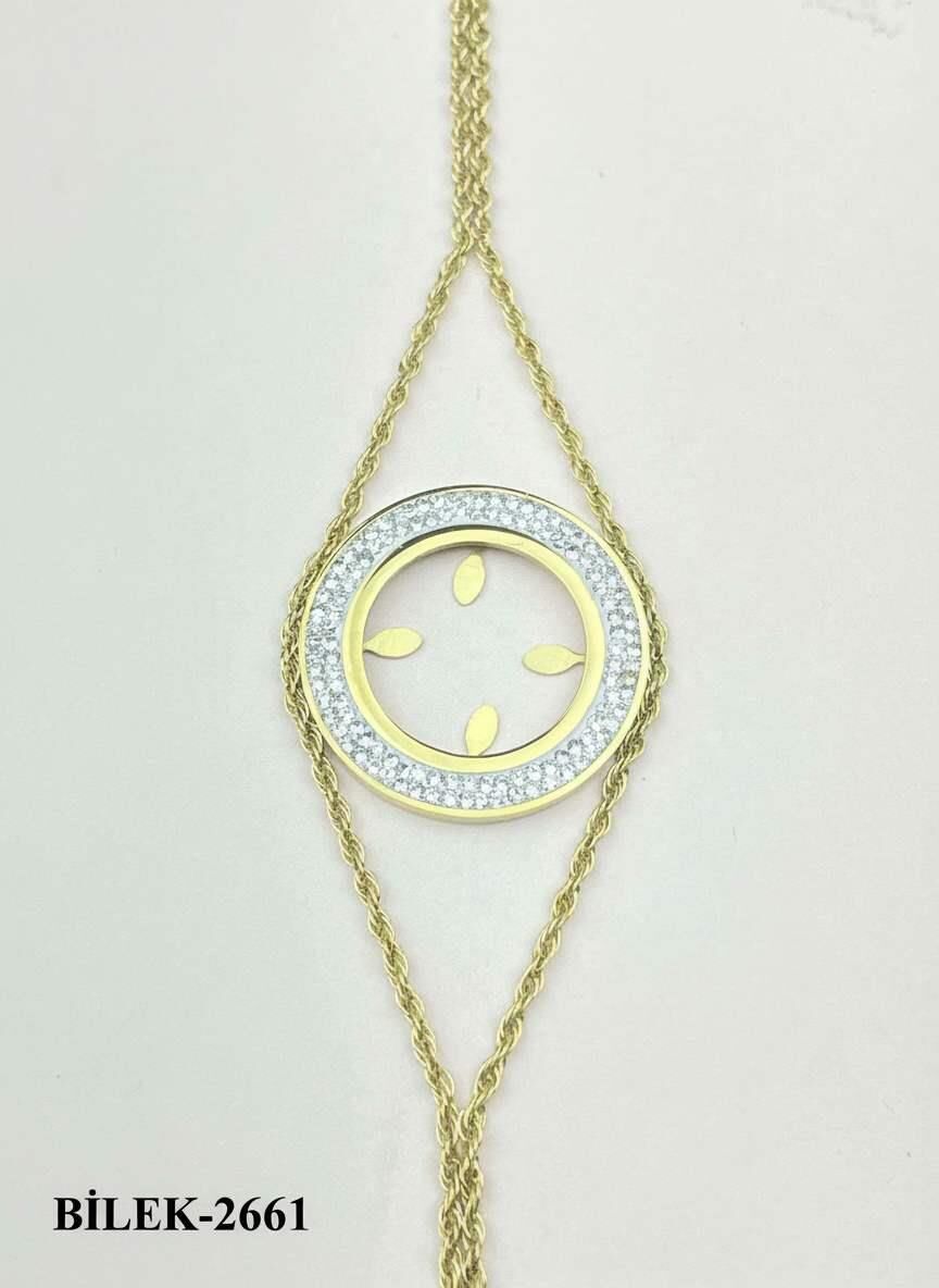 Çelik Çeyrek Takılabilen Bileklik // BİLEK-2661