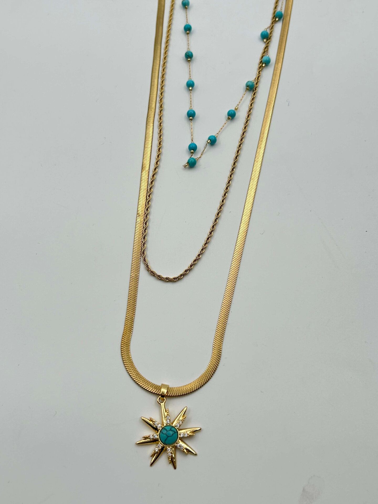 Çelik Çoklu Kolye // KOLYE-4364