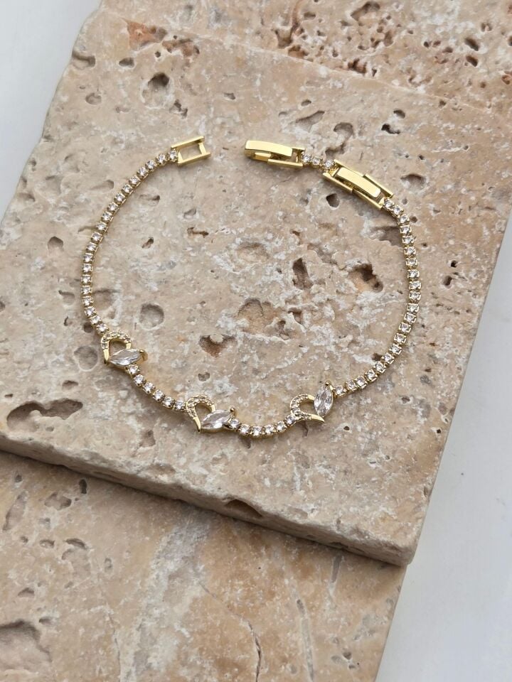 Çelik Motifli Su Yolu Bileklik // BILEK-6402