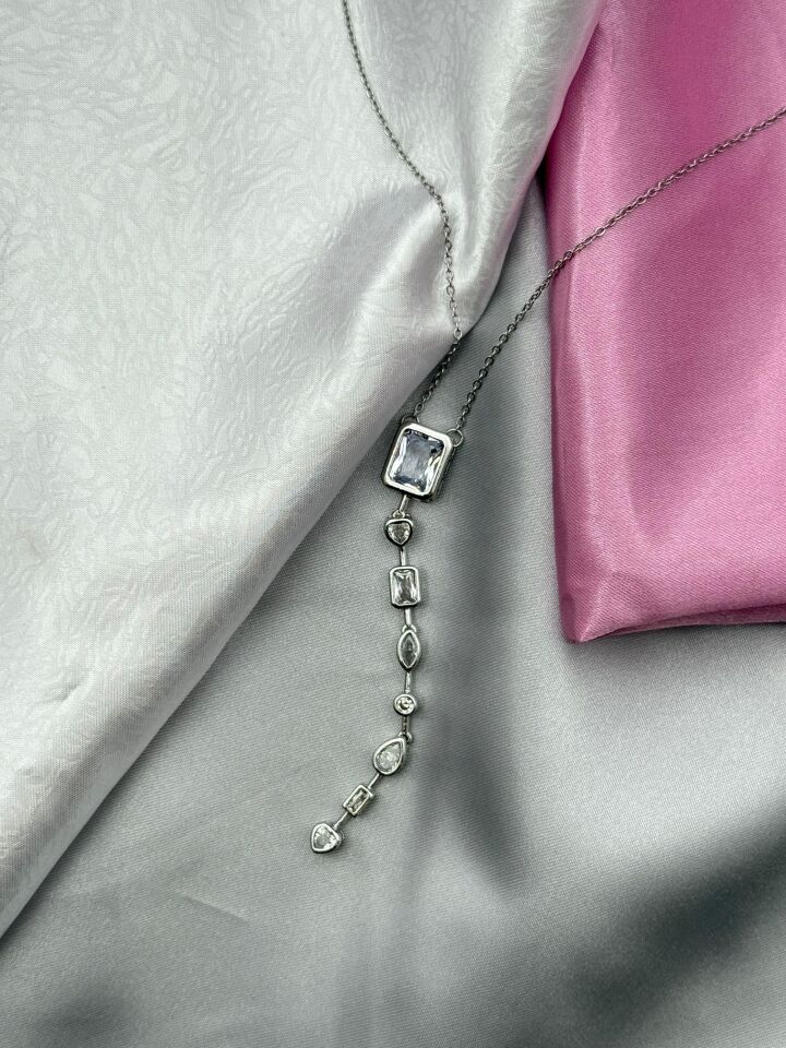 Steel Y Model Necklace // NECKLACE-5589