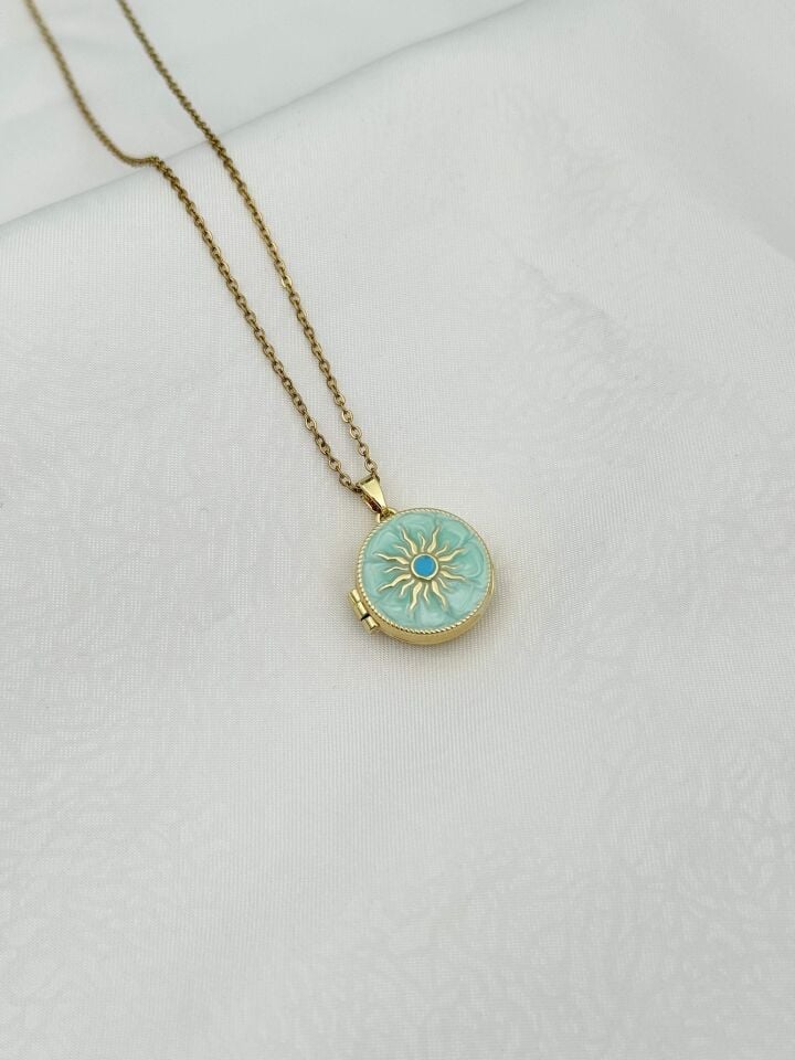 Çelik Kapaklı Kolye 45cm // KOLYE-6575